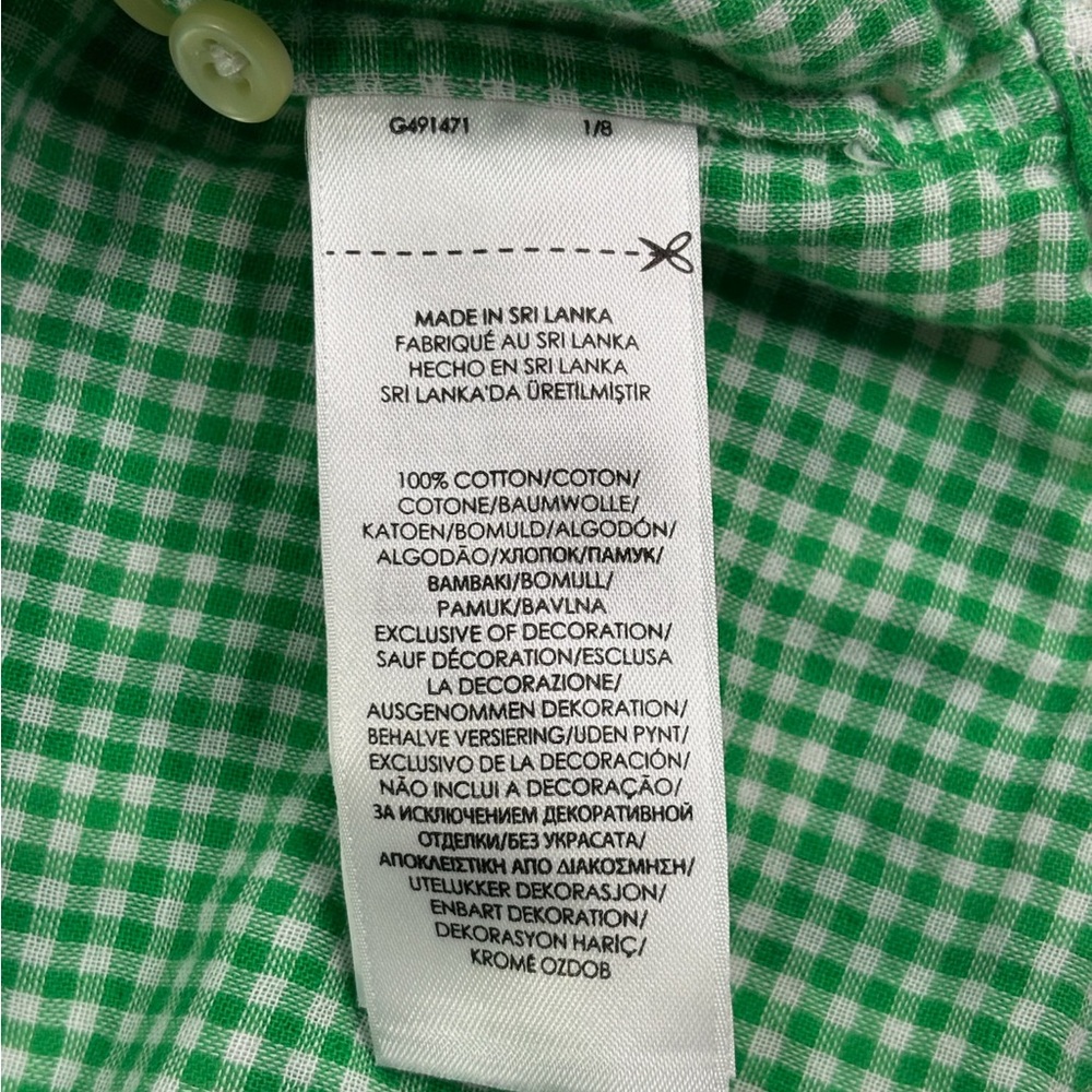 Ralph Lauren Green and White Checkered Lightweight Cotton Men's Shirt Size XXL - Picture 5 of 7